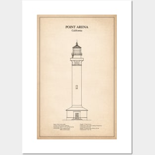 Point Arena Lighthouse - California - SD Posters and Art